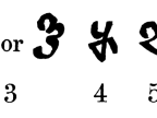 Symbole liczb użyte w manuskrypcie z Bakhshali. By Augustus Hoernle (1841-1918) - "On The Bakhshali manuscript", page 9, http://www.archive.org/details/onbakshalimanusc00hoeruoft, Public Domain, https://commons.wikimedia.org/w/index.php?curid=62479248