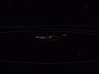 Animacja ilustrująca przelot asteroidy ʼOumuamua przez Układ Słoneczny. Credits: NASA/JPL-Caltech