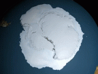 zmniejszająca się i zwiększająca powłoka lodowa wokół Bieguna Południowego
