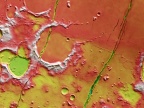 Topograficzny obraz Cerberus Fossae | Image credit: ESA/DLR/FU Berlin, CC BY-SA 3.0 IGO
