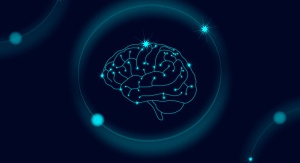 rysunek poglądowy mózgu na granatowym tle