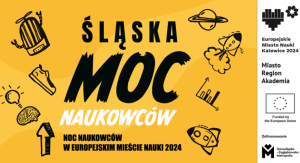 Baner ilustrujący Noc Naukowców w Europejskim Mieście Nauki Katowice 2024