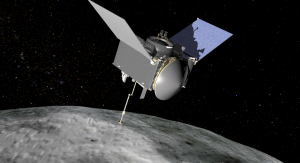Artystyczna wizja sondy biorącej udział w misji OSIRIS-REx. Fot. NASA/Goddard/University of Arizona