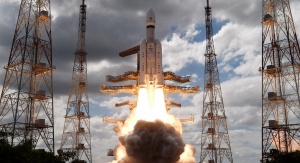 Start misji Chandrayaan-3 z Centrum Kosmicznego Satish Dhawan | Image credit: DOS/ISRO
