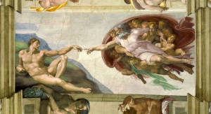 Stworzenie Adama, fresk Michała Anioła. Źródło: domena publiczna