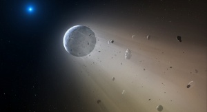 Artystyczna wizja białego karła i gruzu planetarnego. Fot. NASA