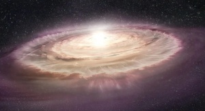 Artystyczna wizja dysku protoplanetarnego | Image credit: NSF/AUI/NSF NRAO/S.Dagnello