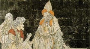 Mozaika w katedrze w Sienie (Włochy) wyobrażająca Hermesa Trismegistosa w towarzystwie mędrców Wschodu i Zachodu. Foto: domena publiczna