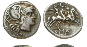 rzymskie denary, typowe rzymskie monety. Źródło: Geologica Society of America