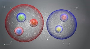 Ilustracja nowych pentakwarków i tetrakwarków odkrytych przez LHCb | Image credit: Daniel Dominguez/CERN 