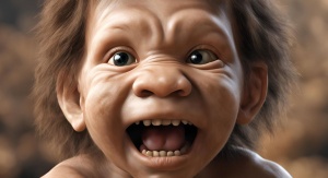 obraz dziecka neandertalczyka