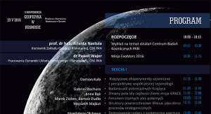 Konferencja pt. "Geofizyka w kosmosie"