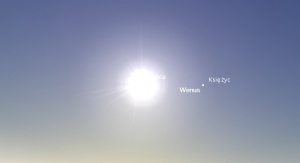 Położenie Wenus (obraz programu Stellarium)