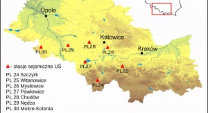 Rozmieszczenie stacji sejsmologicznych UŚ | rys. Maciej Mendecki