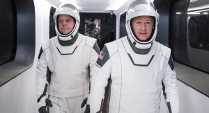 Astronauci Robert Behnken i Douglas Hurley w kosmicznych skafandrach SpaceX | Image credit: SpaceX 