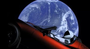 Tesla Roadster firmy SpaceX. Fot. SpaceX/YouTube