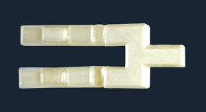 Model ustnika dwurożnego wykonany techniką druku 3D według projektu naukowców z Uniwersytetu Śląskiego, objęty ochroną patentową. Fot. Sekcja Prasowa UŚ