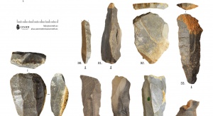 Przykłady znalezionych narzędzi kamiennych