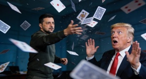 Burzliwe spotkanie Zełenskiego z Trumpem stało się inspiracją dla wielu komicznych przeróbek z wykorzystaniem AI | obraz wygenerowany przez Freepik AI Obraz wygenerowany przez Freepik AI