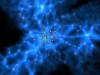 Wizualizacja proto-Wielkiego Muru i supergalaktyk. Fot. ALMA (ESO/NAOJ/NRAO)