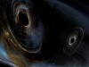 Dwie łączące się czarne dziury (impresja artystyczna). LIGO/Caltech/MIT/Sonoma State (Aurore Simonnet)