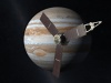 Sonda Juno na orbicie wokół Jowisza (wizja artystyczna). Fot. NASA/JPL