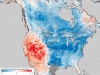 Mapa pokazująca różnicę temperatur w okresie od 26 grudnia 2017 do 2 stycznia 2018 w porównaniu do analogicznego okresu w latach 2001–2010. Mapę sporządzona na podstawie danych z spektroradiometru NASA. Credit: NASA Earth Observatory