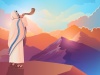 Ilustracja przedstawiająca żydowskiego mężczyzn w tradycyjnym stroju dmiącego w róg shofar na tle gór | fot. rudall30 - Freepik.com