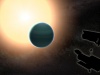 Atmosfera planety obserwowana podczas tranzytu przez tarczę gwiazdy. Image credit: NASA/GSFC