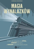 Okładka książki. Rysunek nowoczesnej lokomotywy jadącej po prostych torach i świecącej mocnymi reflektorami