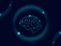 rysunek poglądowy mózgu na granatowym tle