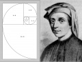 zdjęcie przedstawia Leonarda Fibonacciego i matematyczny projekt ciągu rekurencyjnego