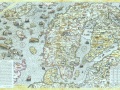 "Carta Marina" (właśc. Carta marina et descriptio septentrionalium terrarum) – druga edycja pierwszej mapy ukazującej w miarę prawidłowy kształt Półwyspu Skandynawskiego i wybrzeża Morza Bałtyckiego | fot. domena publiczna