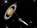 Sonda Cassini-Huygems zbliża się do Saturna – wizja artystyczna. Fot. ESA