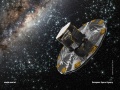 Artystyczna wizja sondy GAIA na tle  galaktyki | Image credit: ESA 