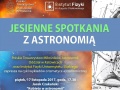 Cykl wykładów „Jesienne spotkania z astronomią”