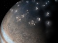 Błyskawice na północnej półkuli Jowisza. Credits: NASA/JPL-Caltech/SwRI/JunoCam