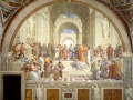 Szkoła Ateńska (1509-10), fresk Rafaela znajdujący się w Pałacu Apostolskim. Fot. domena publiczna
